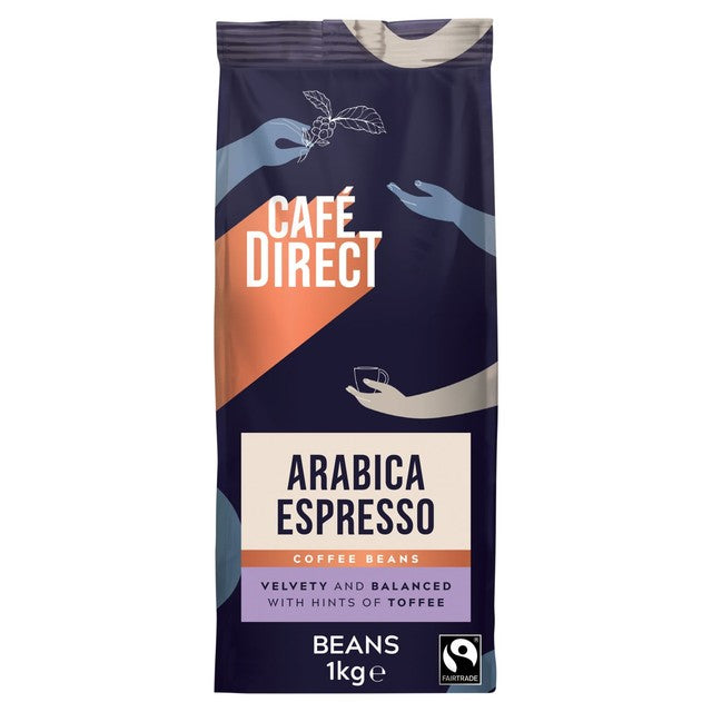 Cafedirect Arabica Espresso coffee beans 1kg - British product