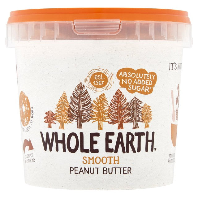 Whole Earth Smooth Peanut Butter no added sugar 1kg (British brand)