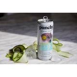 Punchy cucumber yuzu rosemary sparkling drink can (British brand)