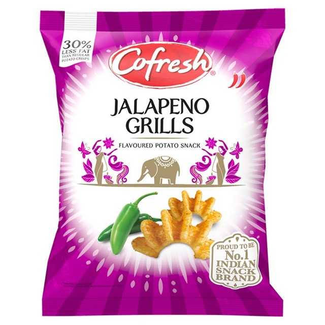 Cofresh Jalapeno Potato Grills snack bag - British product