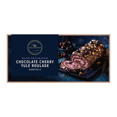 M&S M&S Chocolate Cherry Yule Roulade Frozen Dessert 750g- Buy online at McGrocer