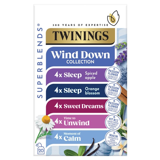 Twinings Wind Down herbal tea bags variety pack 20 tea bags (British brand)