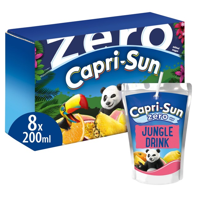 Capri Sun Jungle Zero kids juice drink 8x200ml - British product