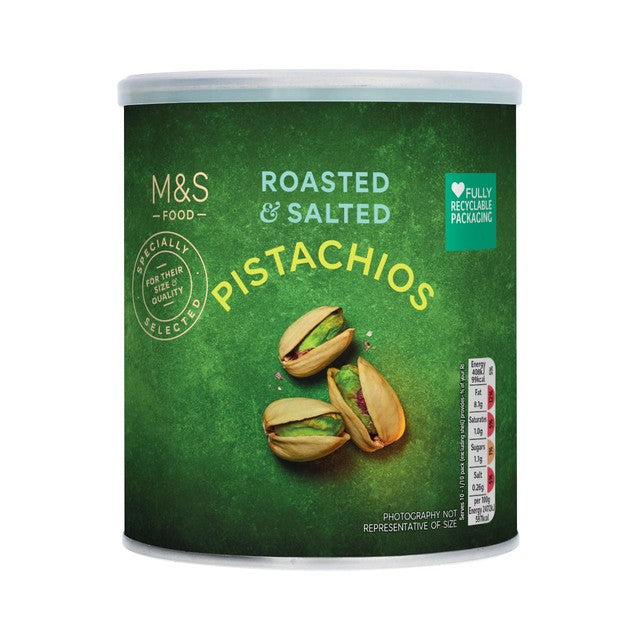 M&S roasted and salted pistachio nuts 300g, imported from the UK