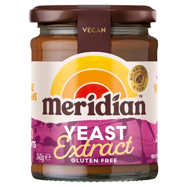 Meridian yeast extract spread fortified with B12, imported from the UK