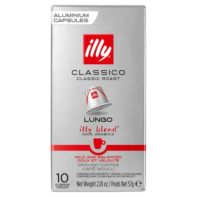Illy Lungo coffee capsules 10 pack, UK version