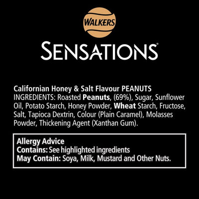 Walkers Sensations Californisk Honning & Salt Ristede Peanøtter 170 g