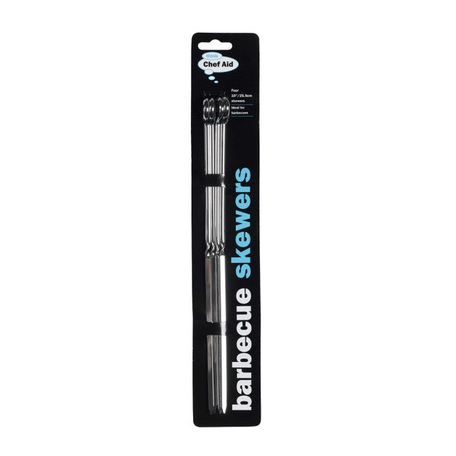 Chef Aid barbecue skewers set of 4 25.5cm - British product