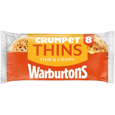 Warburtons 8 Krumpet Thins Dünne Krumpets