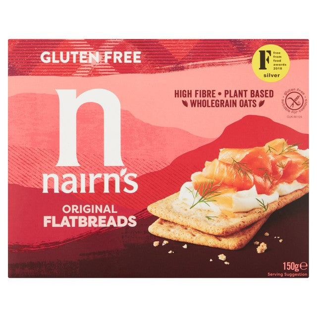Nairn's Gluten Free Flatbreads Original 150g, imported from the UK