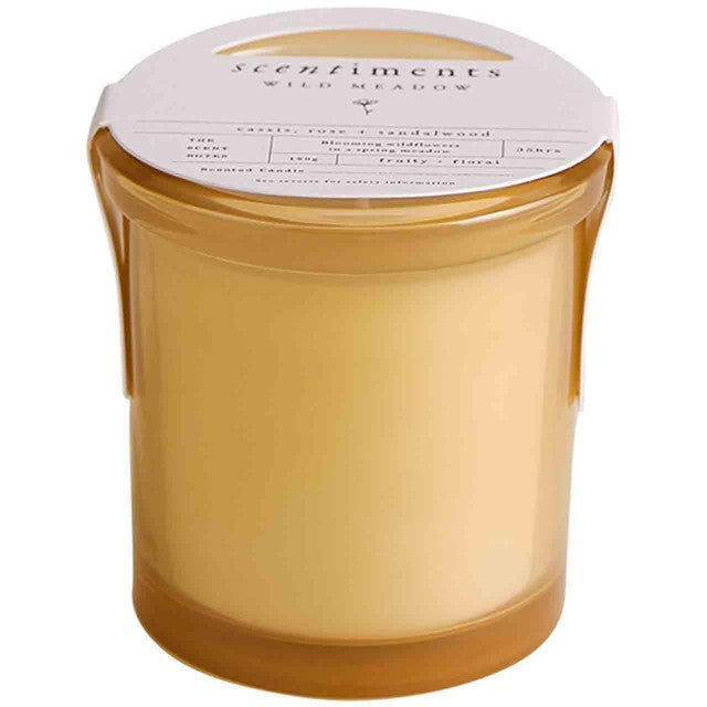 M&S Wild Meadow scented candle glass jar - British product