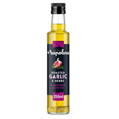 Aceite de oliva con sabor a ajo asado y hierbas Napolina, 250 ml