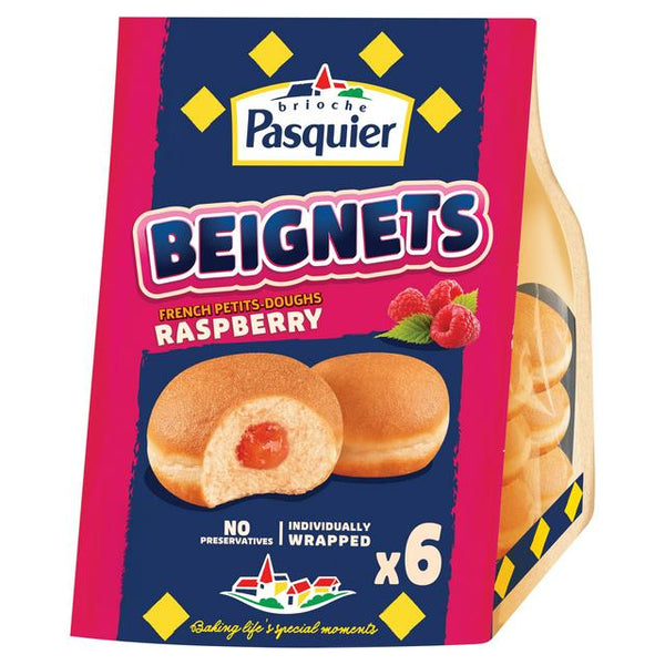 Brioche Pasquier Beignets Raspberry Doughnuts x6