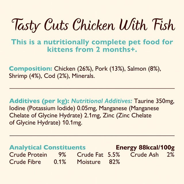 Lily's Kitchen Chicken & Ocean Fish kitten food 85g, UK version