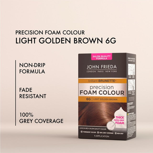 John Frieda hair dye in Light Golden Brown 6G, UK version