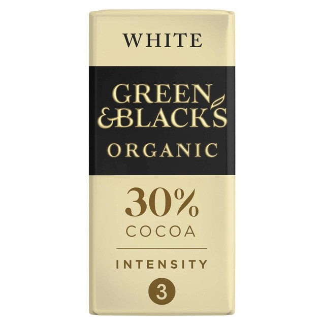 Green & Black's organic white chocolate bar 90g, UK version