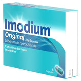 Imodium Original 2mg diarrhoea relief capsules (British brand)