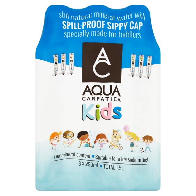 Aqua Carpatica kids still mineral water 6 x 250ml - British product