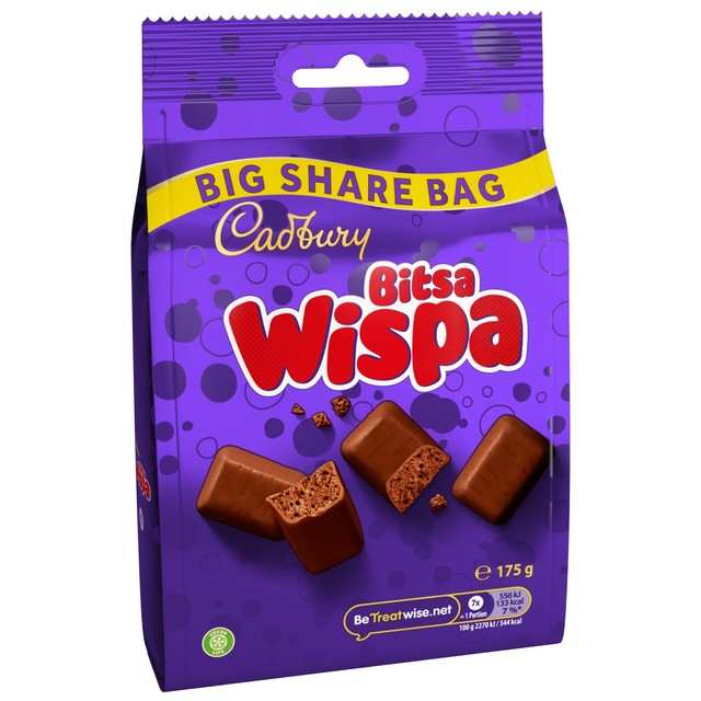 Cadbury Bitsa Wispa milk chocolate bits 175g - British product