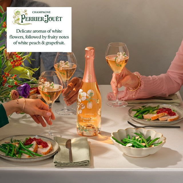 Perrier Jouet Belle Epoque Rosé Vintage Champagne 75cl, imported from the UK