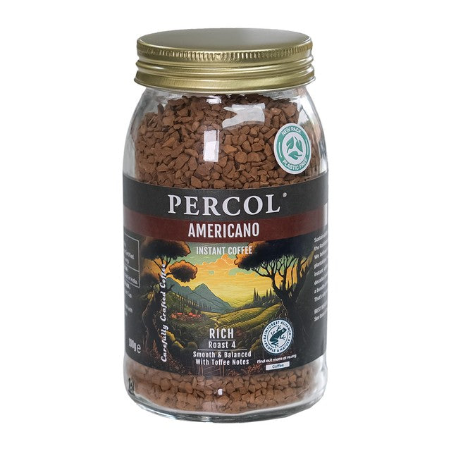 Percol Americano instant coffee 100g, imported from the UK