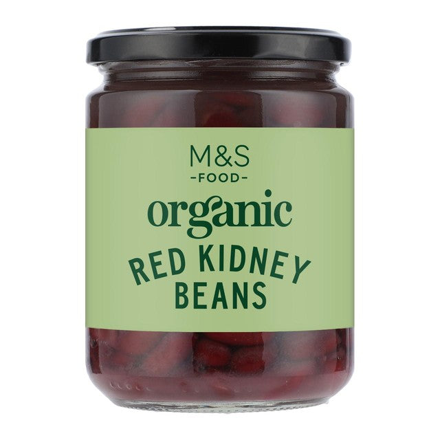 M&S organic red kidney beans in water, imported from the UK