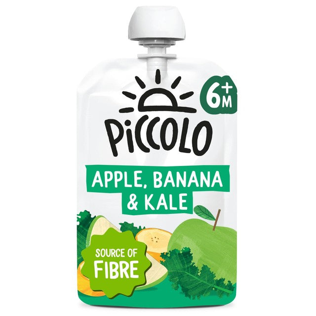 Piccolo organic apple banana kale baby food pouch 100g, imported from the UK