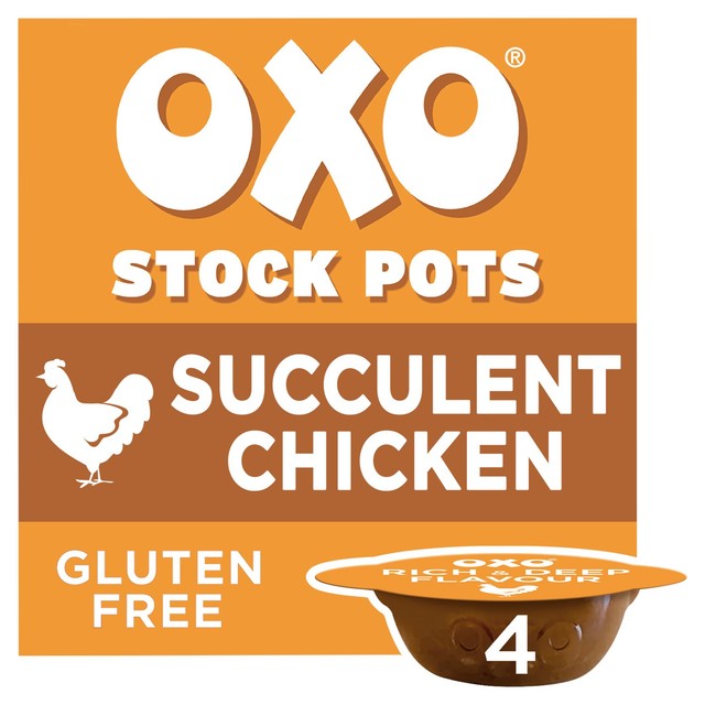 Oxo chicken stock pots 4 x 20g, imported from the UK