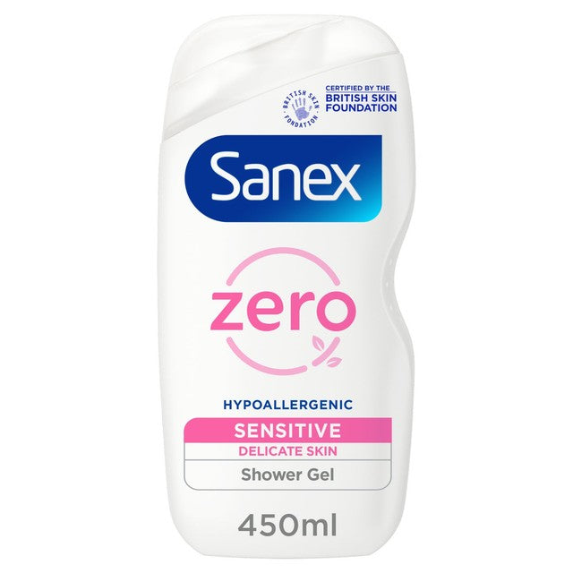 Sanex Zero% Sensitive Skin body wash 450ml (British brand)