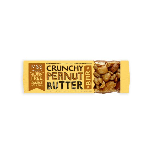 M&S Crunchy Peanut Butter Bars 4 x 40g, imported from the UK