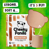 The Cheeky Panda natural colour bamboo toilet tissue 9 pack (British brand)