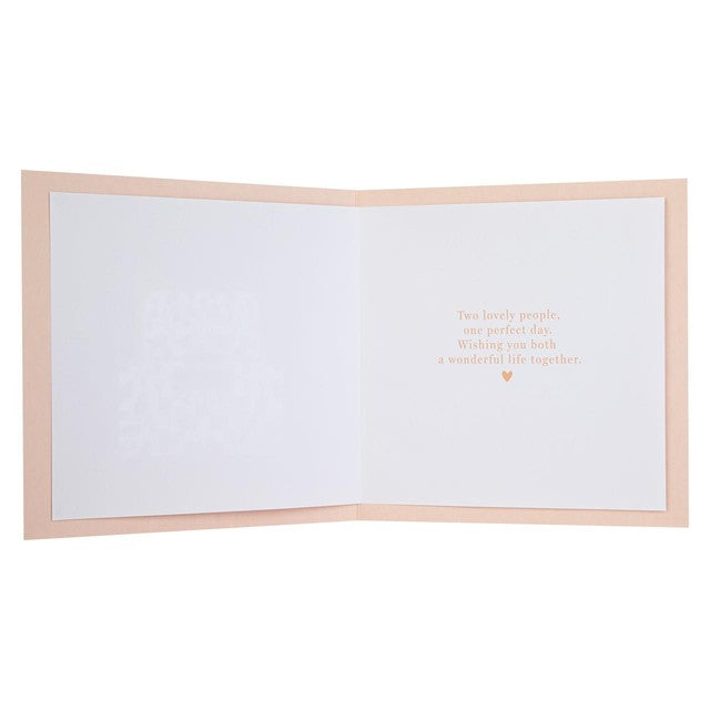 M&S flower cake wedding card 19.8cm x 19.8cm, imported from the UK