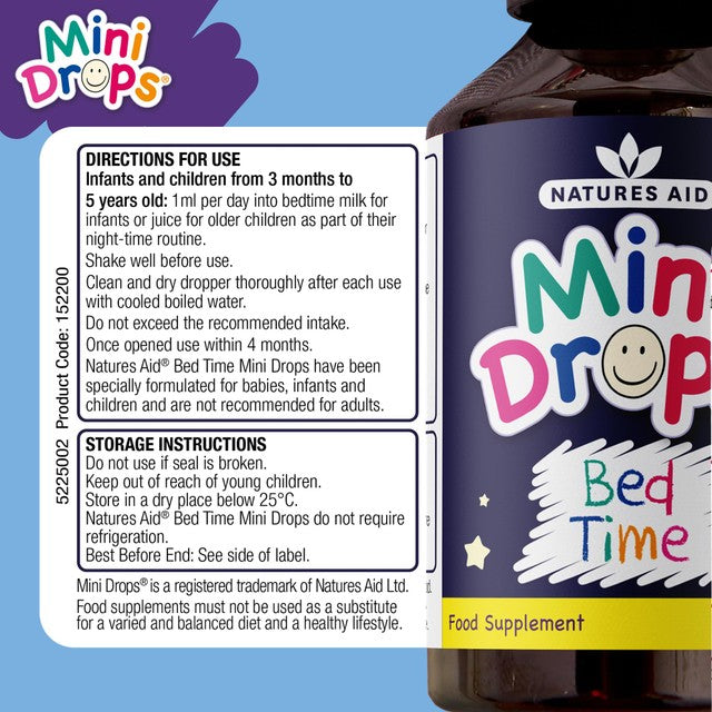 Natures Aid Bed Time Drops 50ml, imported from the UK
