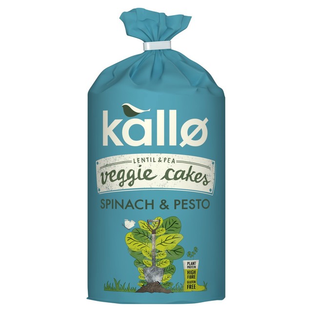 Kallo Spinach & Pesto Veggie Cakes 122g box, UK version
