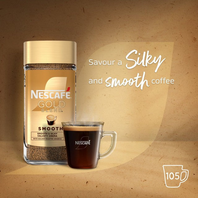 Nescafe Gold Blend Smooth instant coffee 190g, imported from the UK