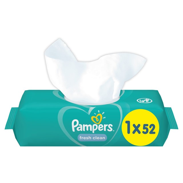 Pampers Fresh Clean baby wipes 52 pack, imported from the UK