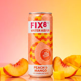 Fix8 water kefir peach mango sparkling drink (British brand)