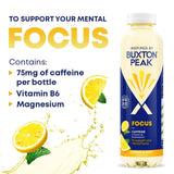 Buxton Peak Focus lemon mint vitamin water with caffeine (British brand)