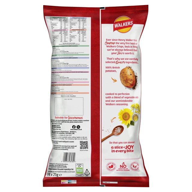 Walkers Classic Variety crisps multipack with 12 packs (British brand)