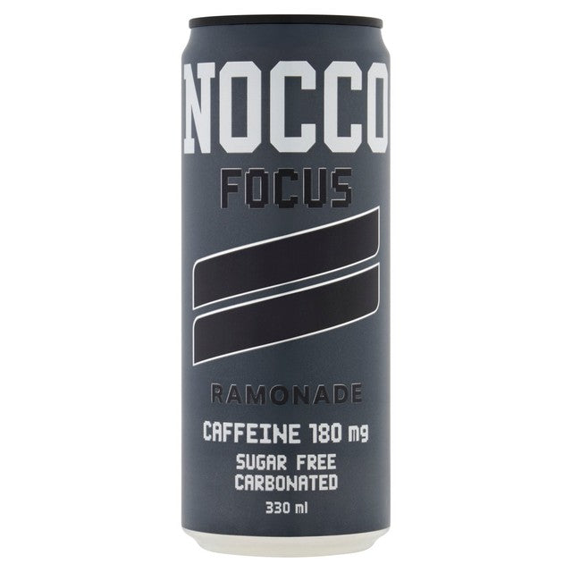 Nocco Focus Ramonade energy drink 330ml, imported from the UK