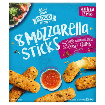 Moy Park 8 gefrorene Mozzarella-Sticks mit knuspriger Panade, Käsesnacks 256g
