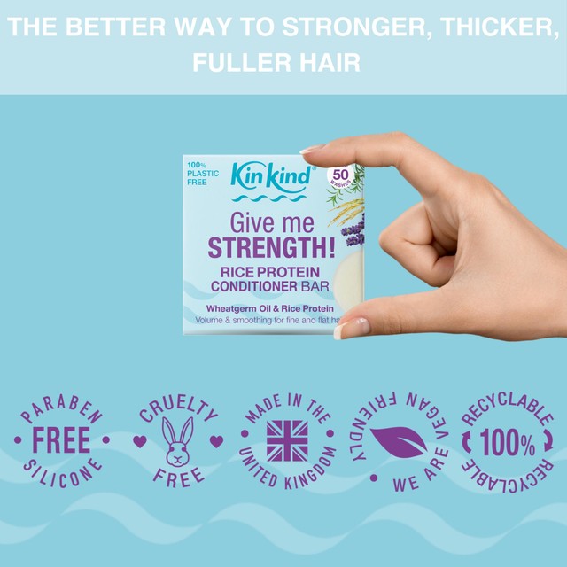 KinKind Conditioner Bar Rice Protein Wheatgerm Oil 40g, UK version
