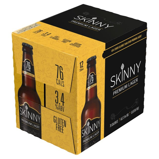 Skinny Brands Premium Lager 12 x 330ml Pack (British brand)