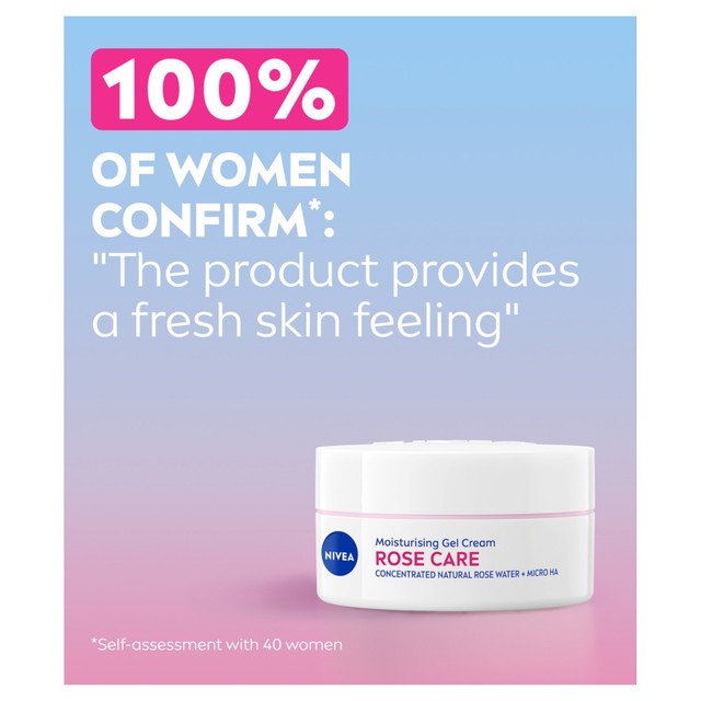 Nivea Rose Care Moisturiser 50ml, imported from the UK