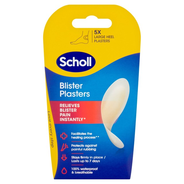 Scholl Large Heel Blister Plasters 5 Pack (British brand)