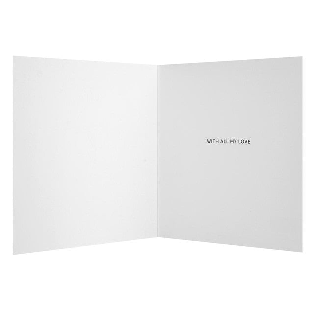 M&S Sparkling Hearts Wife Anniversary Card 15x15cm, imported from the UK