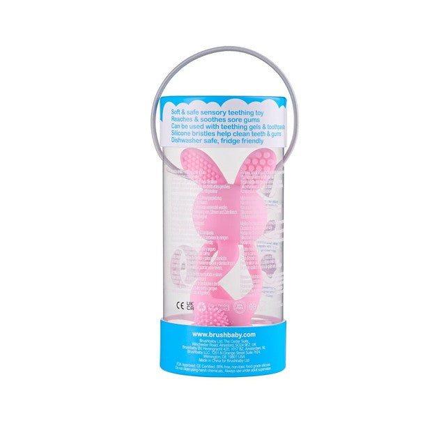 Brush-Baby Bobbie Bunny rose pink teether toy - British product