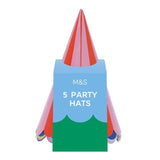 M&S paper party hats 5-pack, imported from the UK