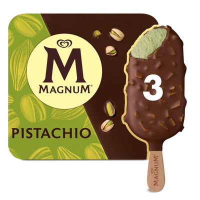 M&S Magnum Pistachio Ice Cream Sticks 3 x 100ml- Buy online at McGrocer
