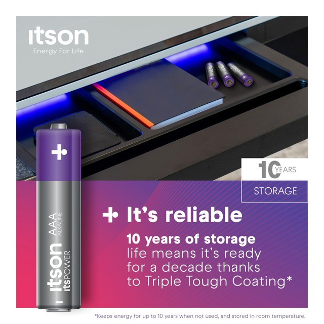 ITSON Itspower AAA alkaline batteries 10 pack, UK version